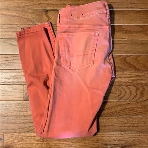Coral American Eagle Jeggings